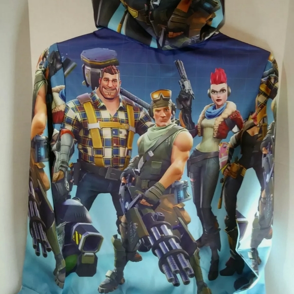Cosplay Boy's Size Large Multicolored 3D Graphic Pullover Hoodie Sweatshirt - Picture 6 of 9